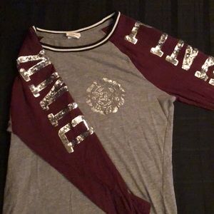 Large 3/4 sleeve PINK top